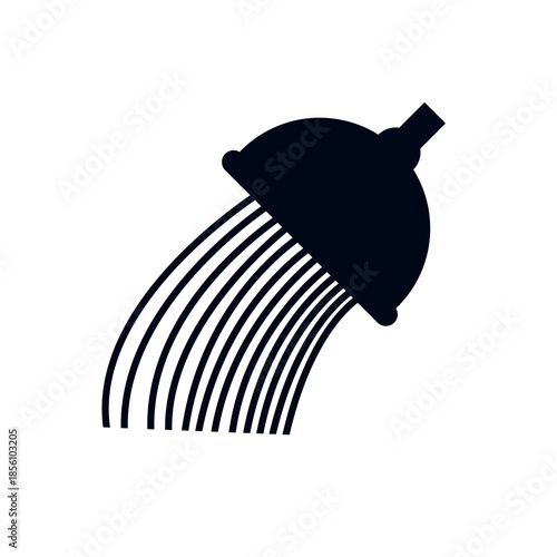 shower head water showering cleaning hygiene bathing bath emoji symbol sign icon vector illustration isolated flat plumbing