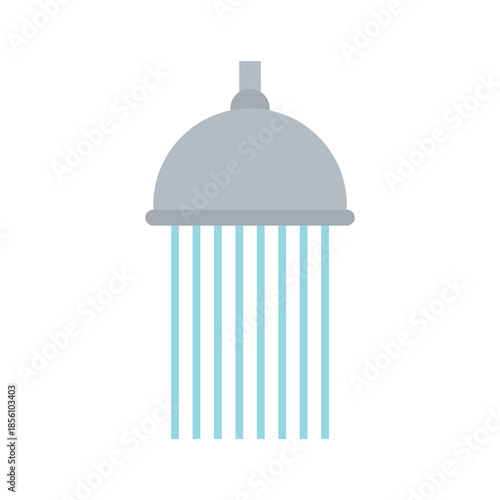 shower head water showering cleaning hygiene bathing bath emoji symbol sign icon vector illustration isolated flat plumbing