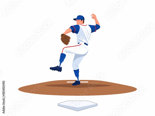 Adaptive baseball pitcher with prosthetic leg on mound