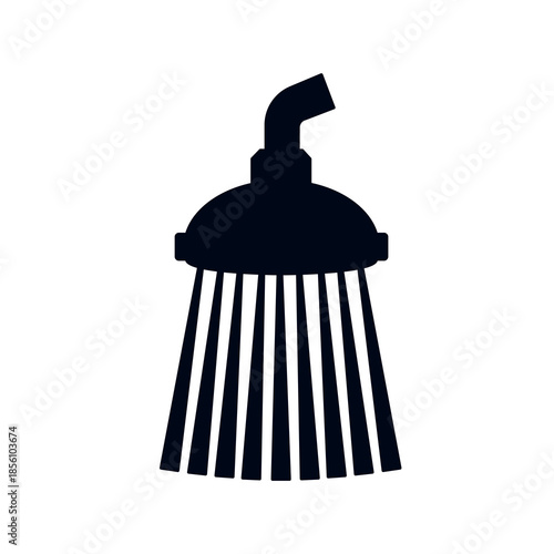 shower head water showering cleaning hygiene bathing bath emoji symbol sign icon vector illustration isolated flat plumbing