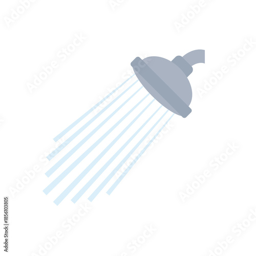 shower head water showering cleaning hygiene bathing bath emoji symbol sign icon vector illustration isolated flat plumbing