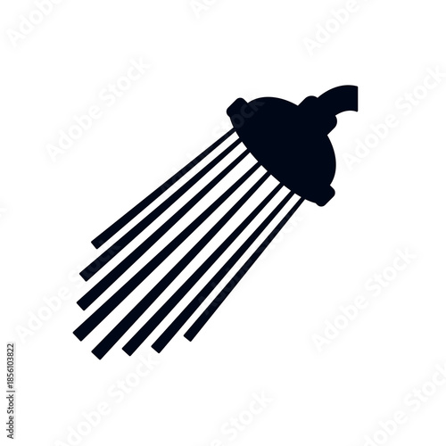 shower head water showering cleaning hygiene bathing bath emoji symbol sign icon vector illustration isolated flat plumbing