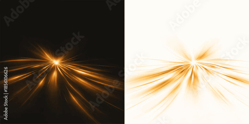 Abstract light burst explosion of light with glowing orange sparks and bright star design illustrating a hot night celebration firework