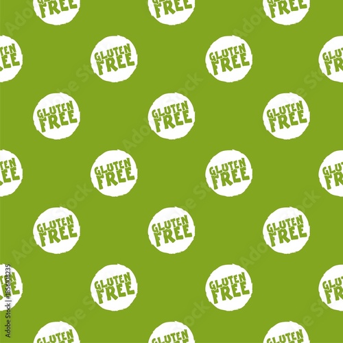 Gluten free seamless pattern isolated on color background