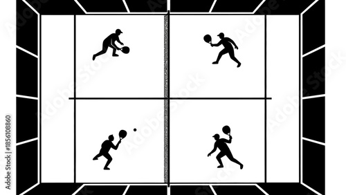 Vector illustration of a football player silhouette in action with soccer people design elements for a sport fitness banner