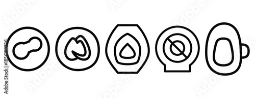 canary release outline icons collection with multiple styles.