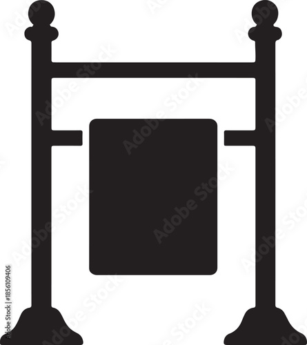 Black Towel Rack with Towel