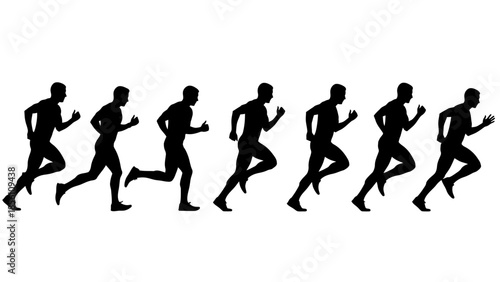 Vector illustration of a woman in a bikini and a girl dancing as a silhouette evolution of people in sport and art