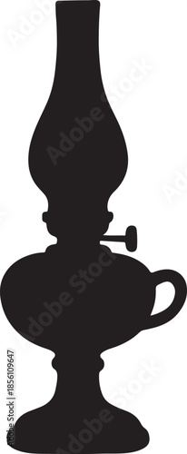 Black Silhouette of a Hookah or Waterpipe
