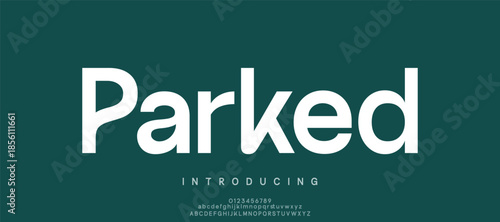 Parked Creative psychedelic sans serif alphabet display font vector. Ink trap decorative typeface