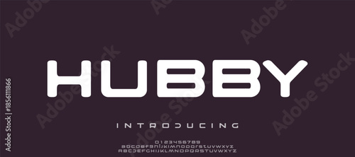 Hubby , luxury modern font alphabetical vector set