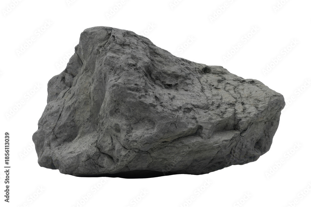 Obraz premium Grey Rock on Isolated Background