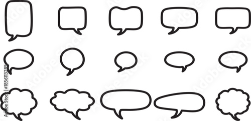Collection of speech bubbles and thought bubbles Vector