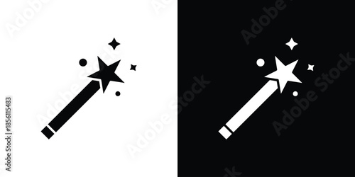 Magic wand icons. Vector Template Illustration Symbol Pixels Perfect