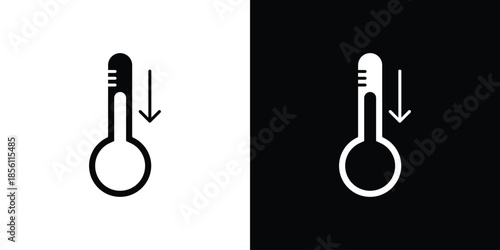 Low Temperature icons. Vector Template Illustration Symbol Pixels Perfect