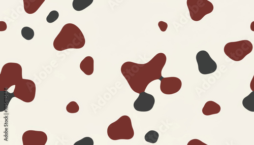 Abstract pattern with bold organic spots. Modern flat design vector illustration. Seamless animal print background for textiles and wallpaper