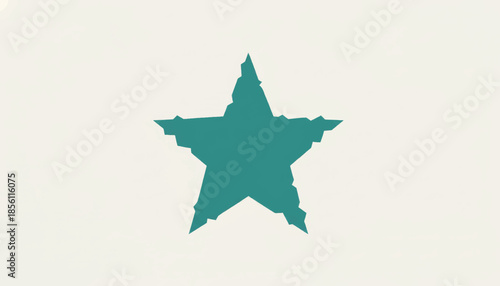 Imperfect star vector illustration. Rustic hand-drawn cutout shape. Grunge style graphic element isolated on a light background