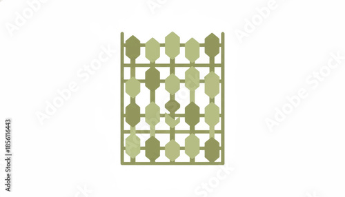 Minimalist vertical farming illustration. Urban garden concept with geometric plant modules. Sustainable agriculture vector graphic