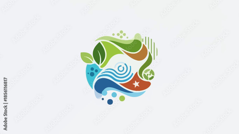Fototapeta premium Colorful Abstract Logo Design Element.