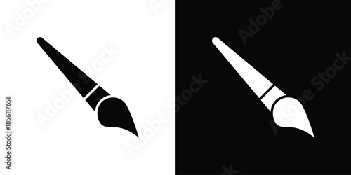 Paint brush icons. Vector Template Illustration Symbol Pixels Perfect
