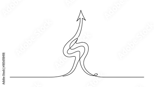 ascending arrow, growth concept