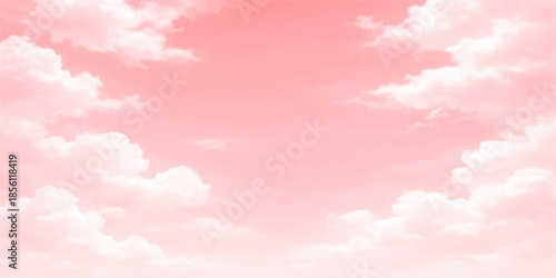 Beautiful white fluffy heart-shaped cloud in the bright blue summer sky