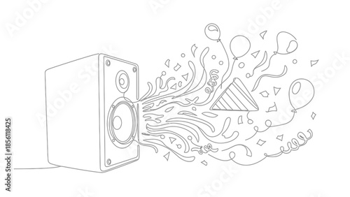 Sound wave explosion from speaker