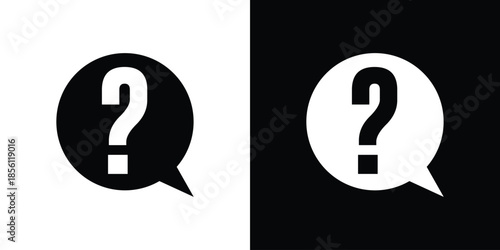 Question icons. Vector Template Illustration Symbol Pixels Perfect
