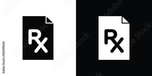 RX icons. Vector Template Illustration Symbol Pixels Perfect