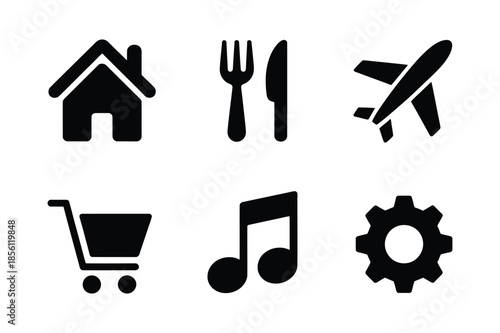 Universal website navigation and user interface icons