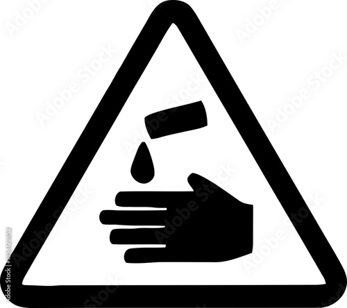 Set of safety hazard warning signs, Danger, caution, flammable, toxic, electric shock, radioactive, corrosive, poison symbols. Workplace health. Vector illustration !