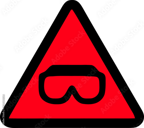 Set of safety hazard warning signs, Danger, caution, flammable, toxic, electric shock, radioactive, corrosive, poison symbols. Workplace health. Vector illustration !