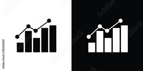 Stats icons. Vector Template Illustration Symbol Pixels Perfect