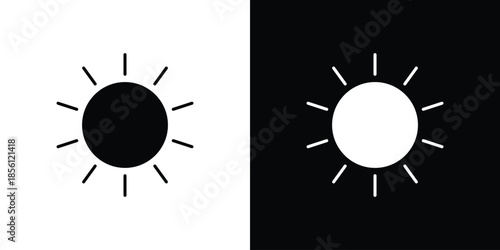 Sun icons. Vector Template Illustration Symbol Pixels Perfect