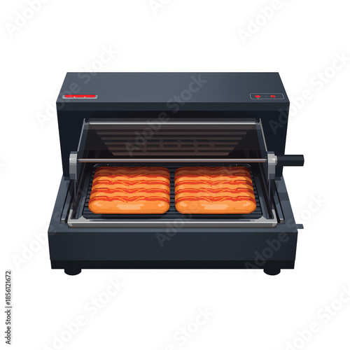 Hot Dog Roller Grill Cooking Sausages Transparent Background