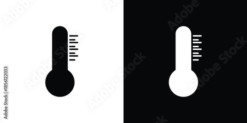Thermometer half icons. Vector Template Illustration Symbol Pixels Perfect