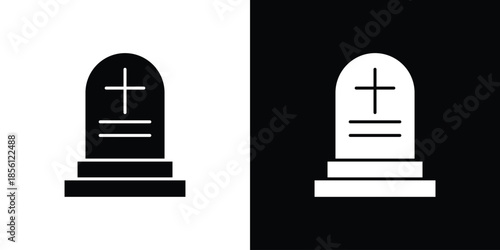 Tombstone icons. Vector Template Illustration Symbol Pixels Perfect
