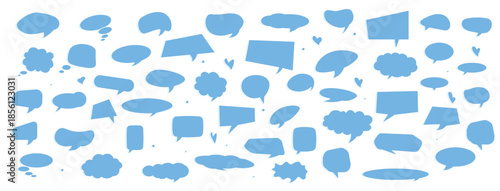 Chat Bubbles Vector Set, Speech Message Icons for Social Media, Messaging Apps and Communication Design, Mega Message and Speech Communication Set
