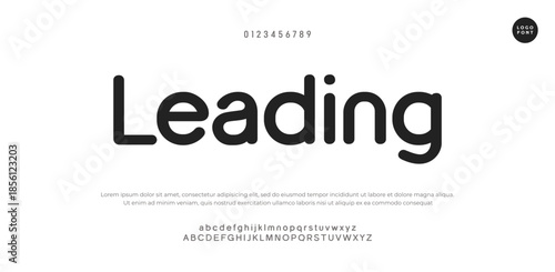 Leading Minimal modern logo alphabet fonts. Typography minimalist urban serif digital fashion future creative logos fonts. vector illustration