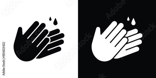 Wash your hands icons. Vector Template Illustration Symbol Pixels Perfect