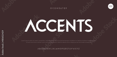 Accents  modern stylish small alphabet letter logo design