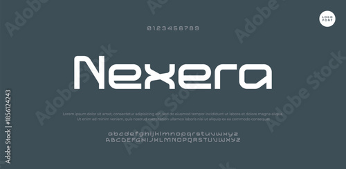 Nexera  alphabet beauty logo font. Classic beautiful Modern luxury Serif Letter Minimal Fashion. Typography decoration logotype fonts, wedding, logos. vector illustration