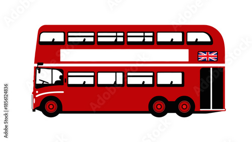 Iconic London Double-Decker Bus Representation, Ideal for Travel and Culture