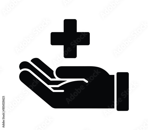 Medical support healthcare help vector icon