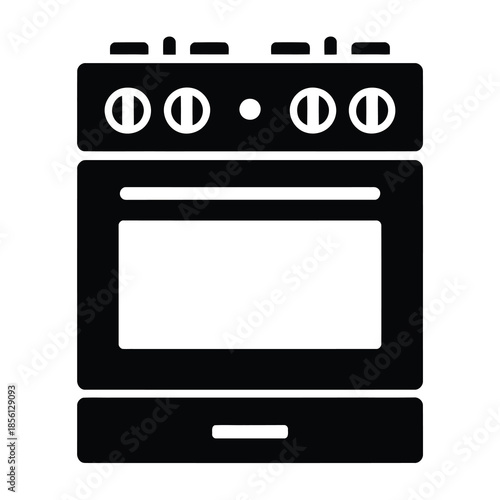 Kitchen oven home appliance vector icon