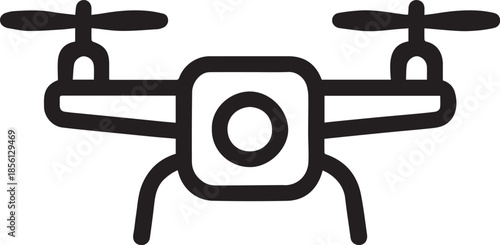 drone technology icon modern minimal vector illustration for design line art one line art