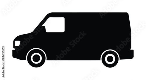 Delivery Van Logistics Transport Vector Icon