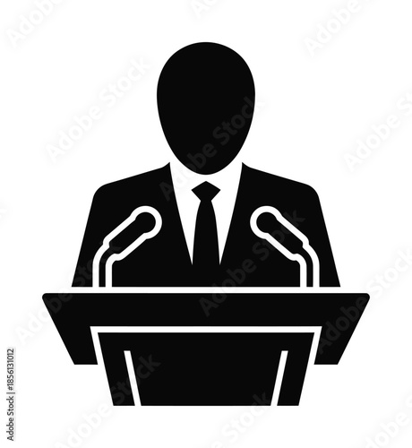 Political Speech Leadership Vector Icon