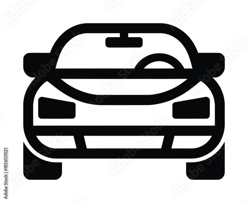 Car Seatbelt Safety Vector Icon