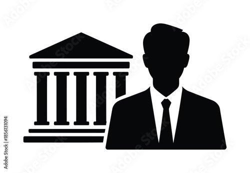 Tableau sur toile Government Official Institution Vector Icon